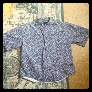 Paisley short sleeve button up